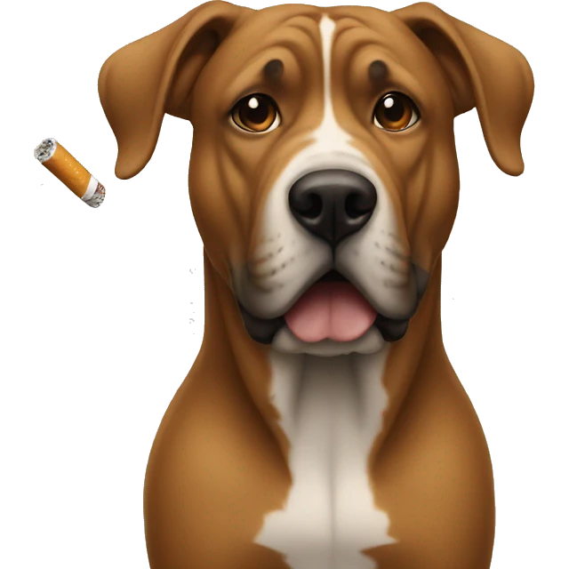 big dawg with a cigarette emoji