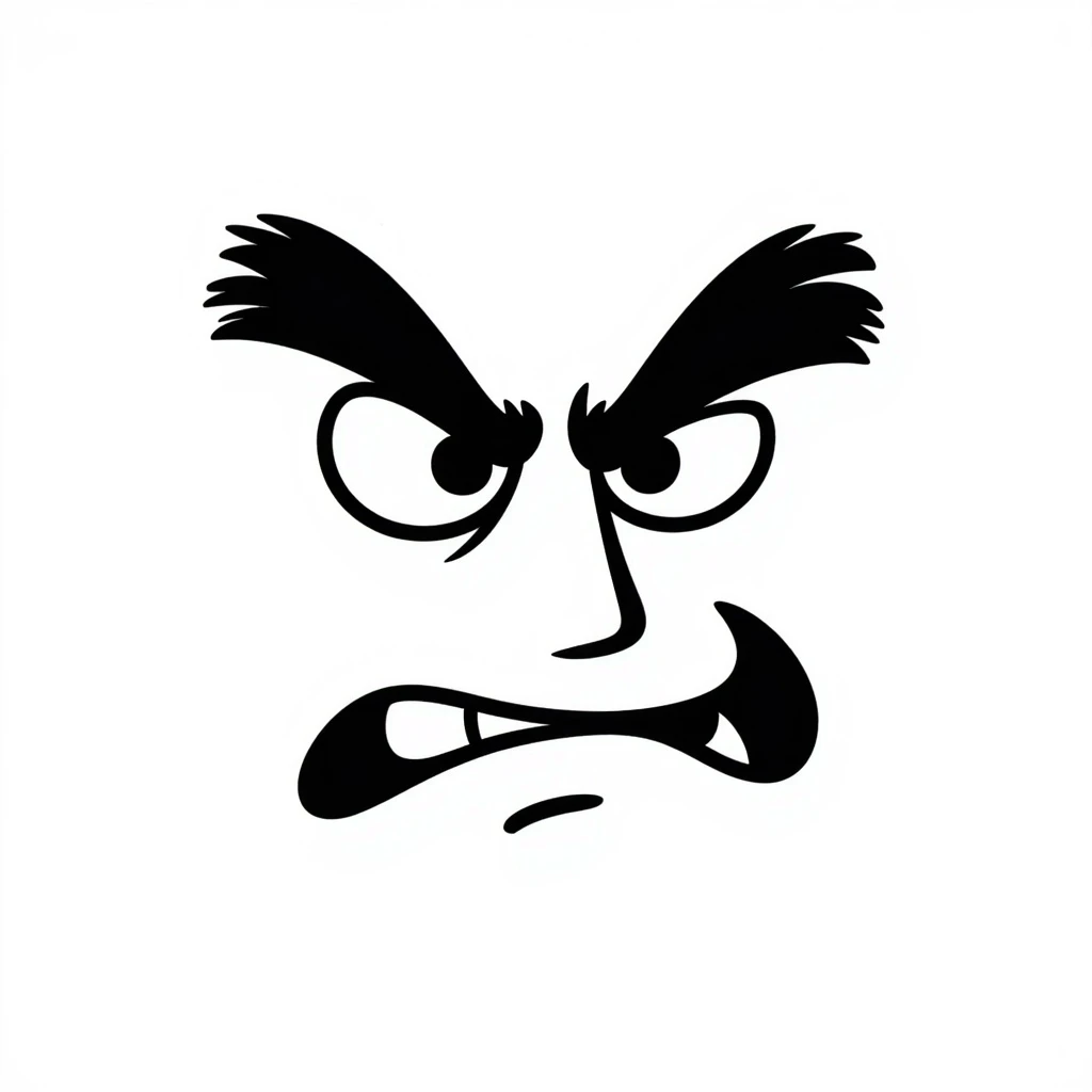angry and aggressive face emoji