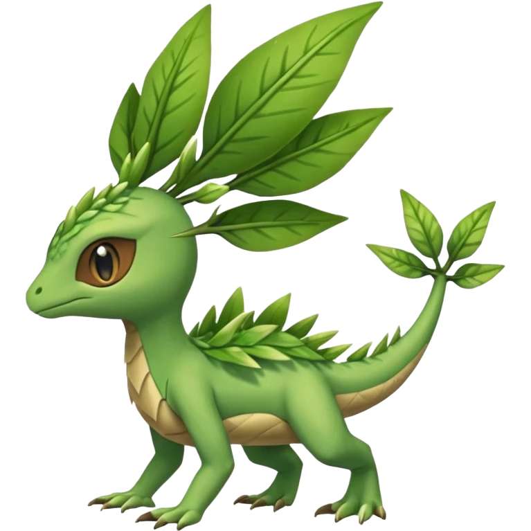 Larvitar-Sceptile-Celebi-hybrid-fusion (full body) emoji