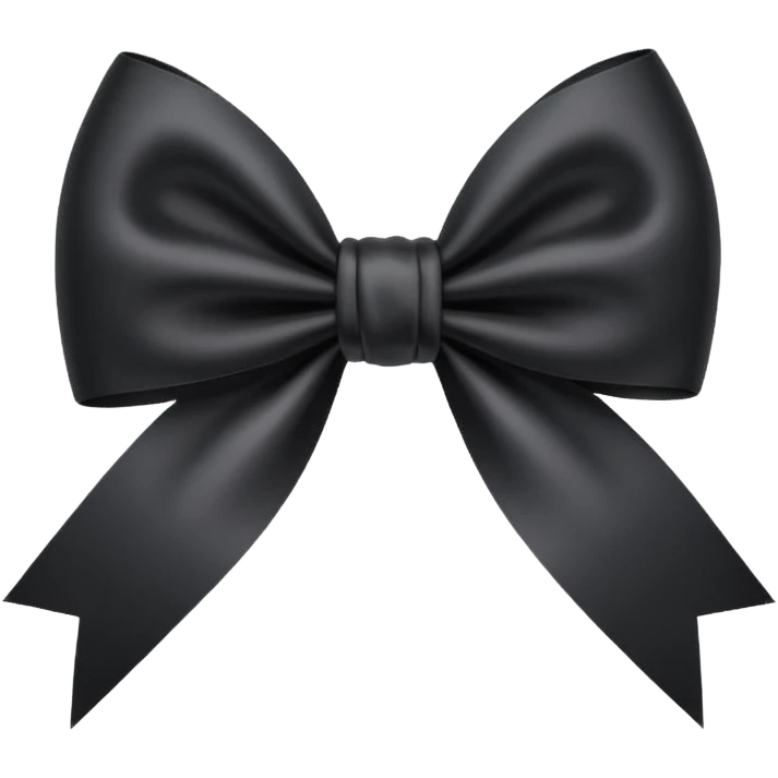 Black and silky cute astehtic bow emoji