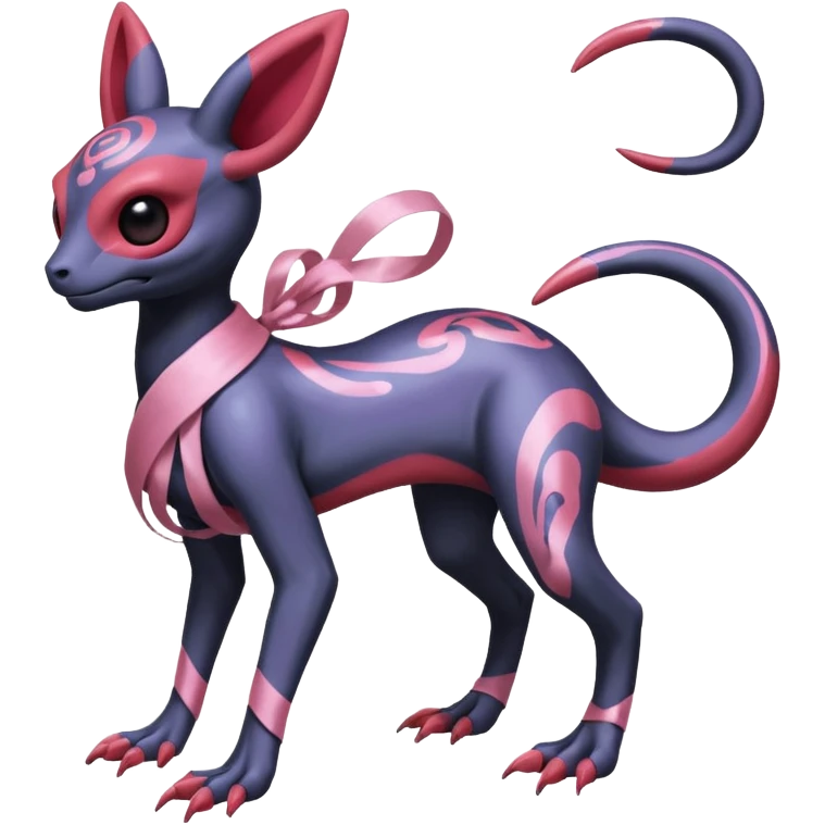 Shiny Duskull-Salandit-Sylveon-Fakémon-hybrid-creature (full body)  emoji