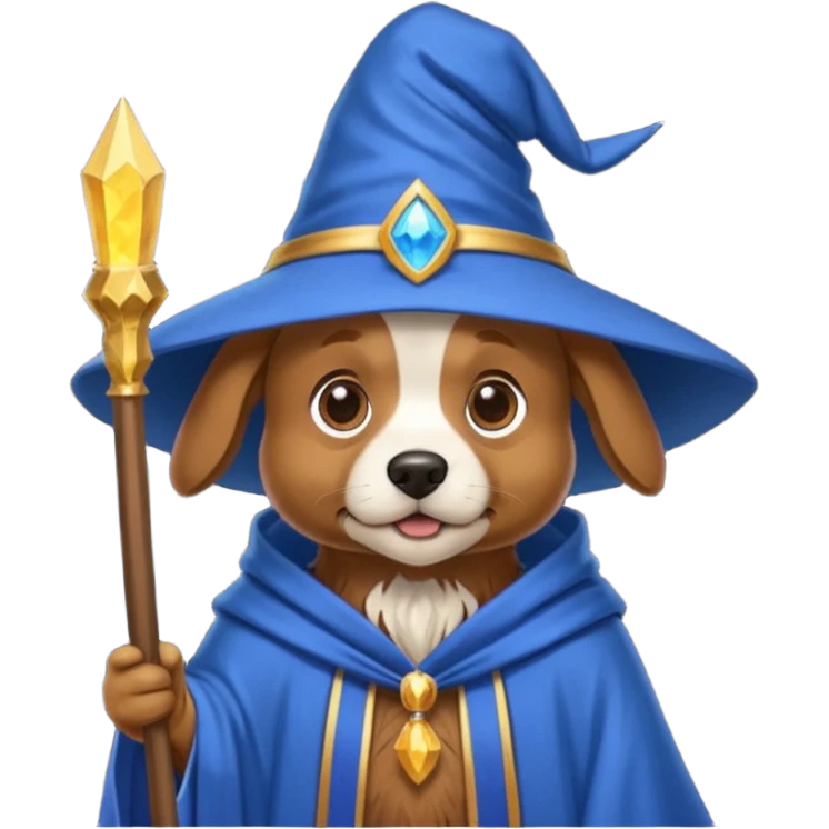 Dog wizard emoji