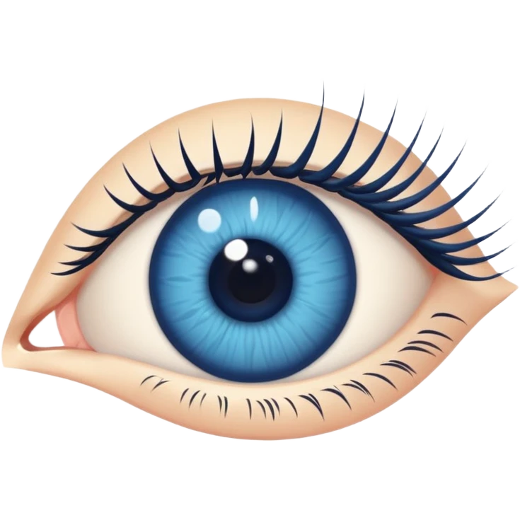 Blue eye with eyelashes emoji
