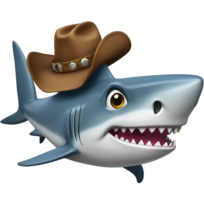 shark with cowboy ha emoji