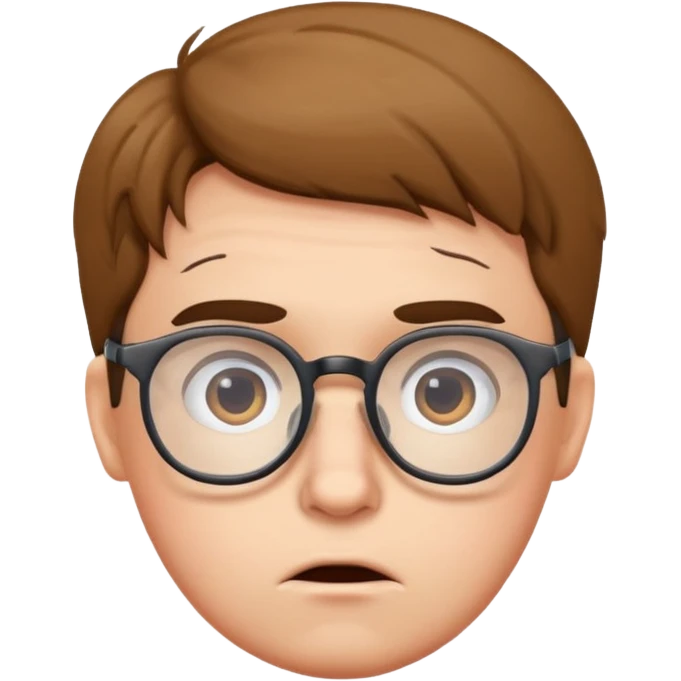 Verwirrendes Gesicht mit Brillen emoji