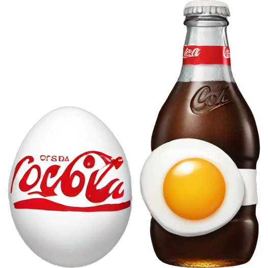 Egg and coca cola emoji