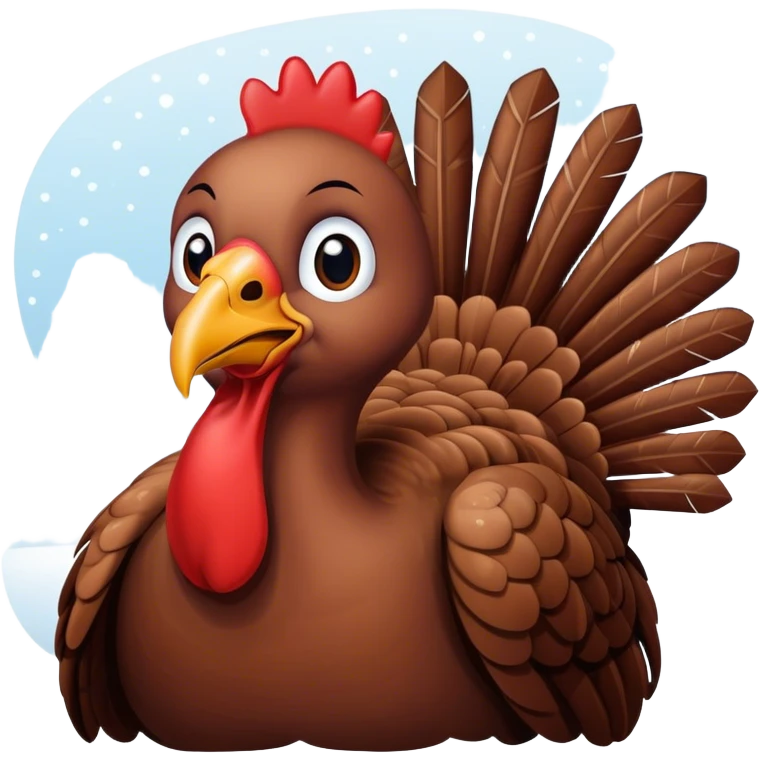 Turkey in the snow emoji