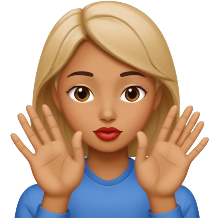🤔 this hand pose with this 😗 face emoji