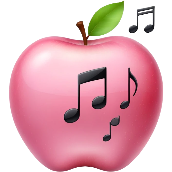 Light pink apple music emoji