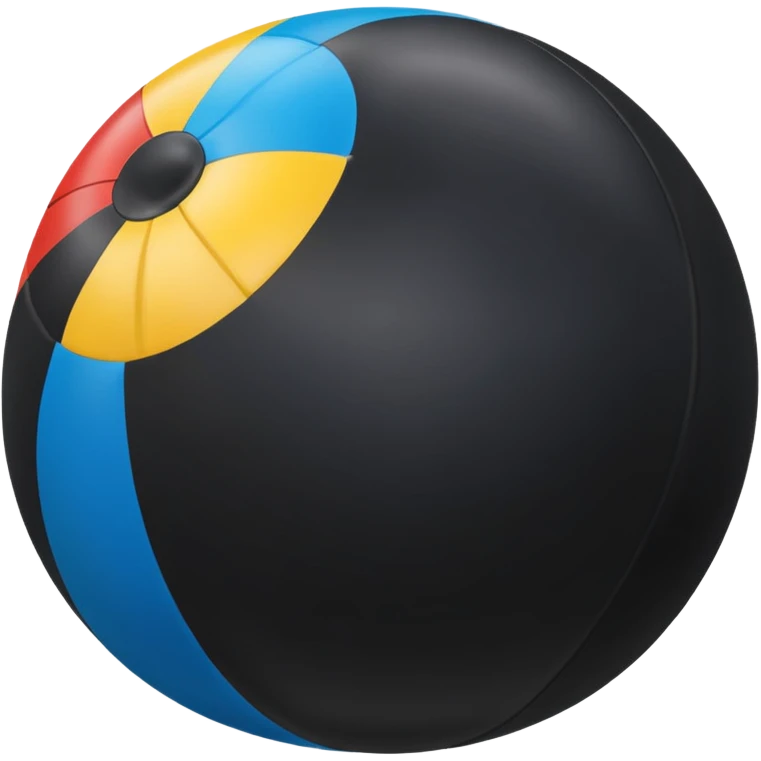 black beach ball emoji