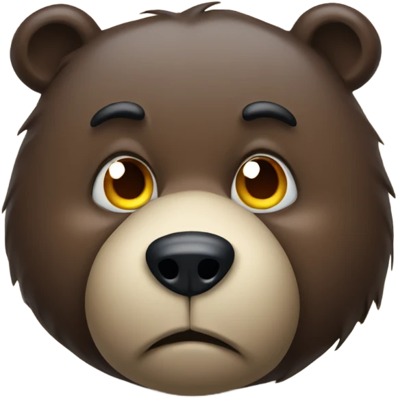 bear with fart and angry envy face  emoji