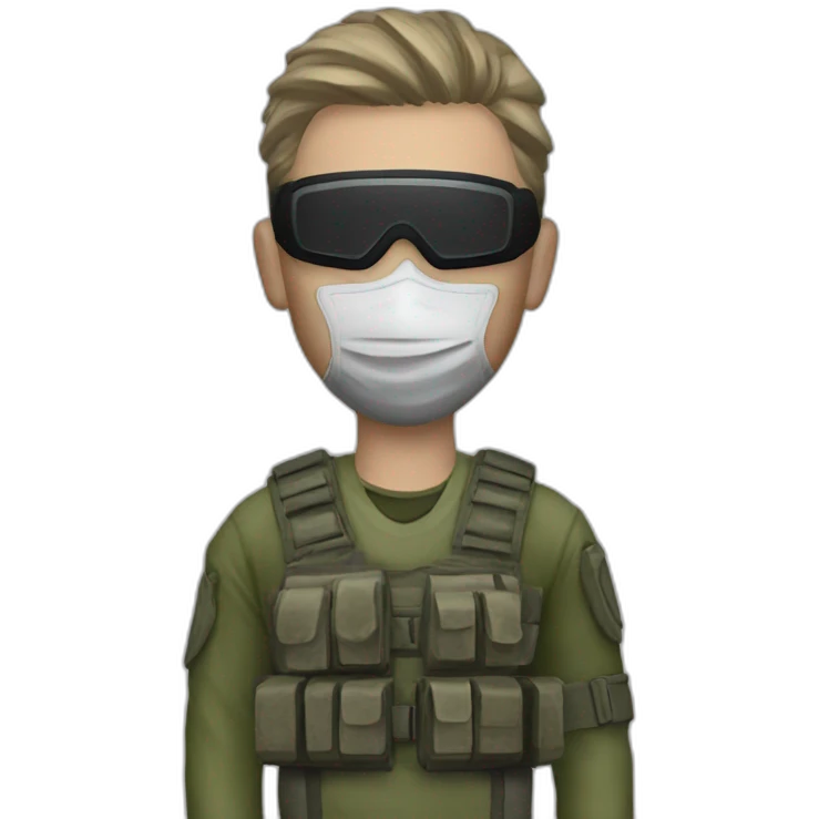 Simon Riley wearing Mask from Call of Duty emoji