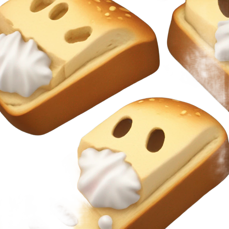 Ice cream bread (ice cream inside the bread)  emoji