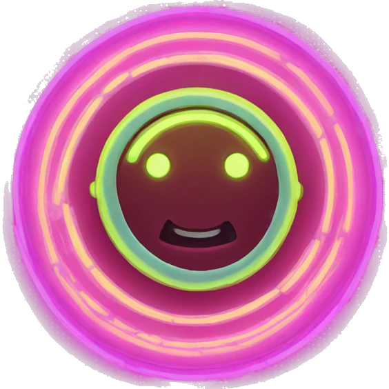 bullseye glowing neon emoji