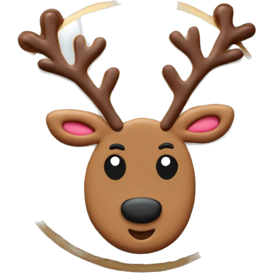 Reindeer sugar cookie  emoji