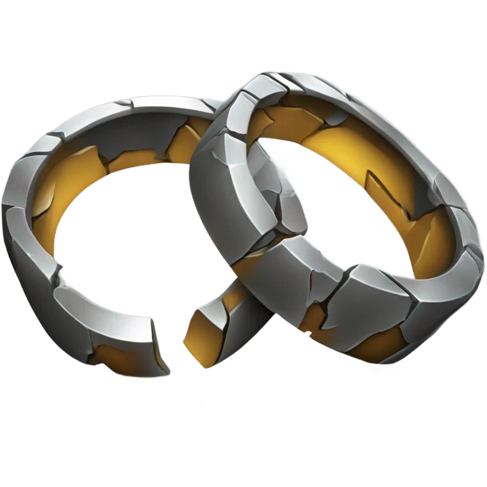 2 rings broken emoji