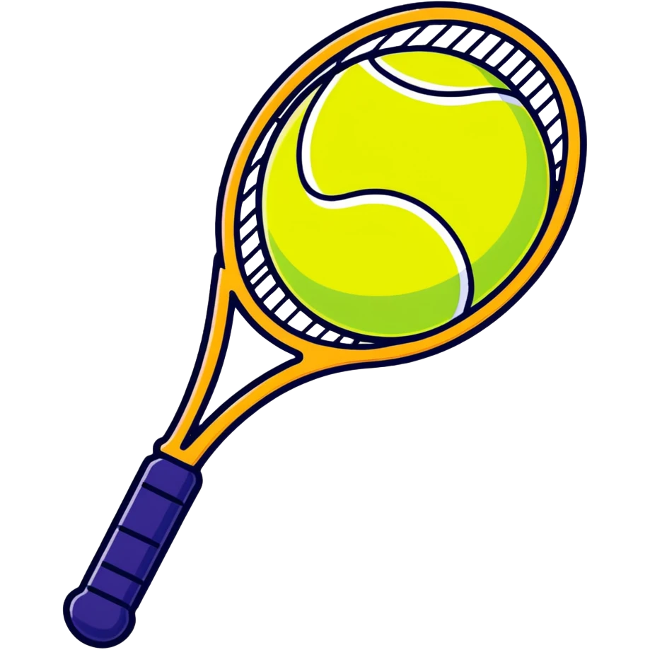 Tennis ball in all the Pride colors  emoji
