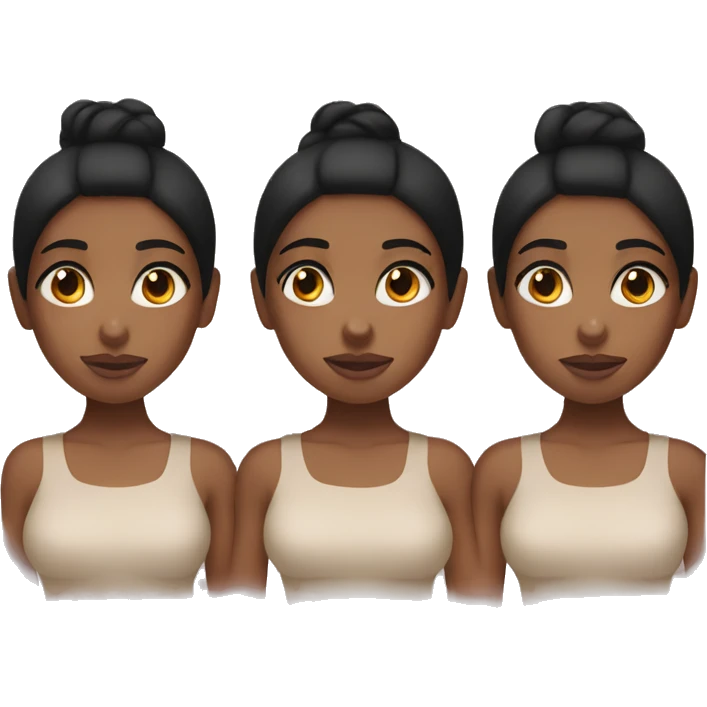 brown girl with black hair rolling eyes emoji