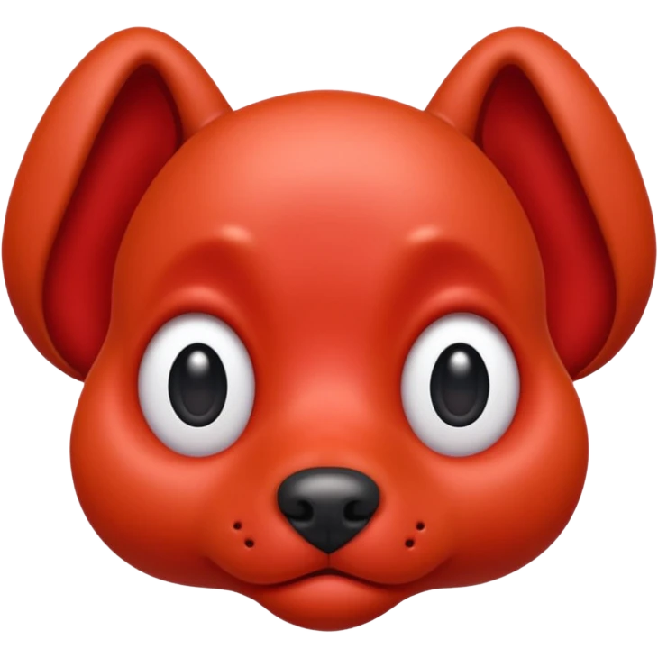 red alien dog face emoji