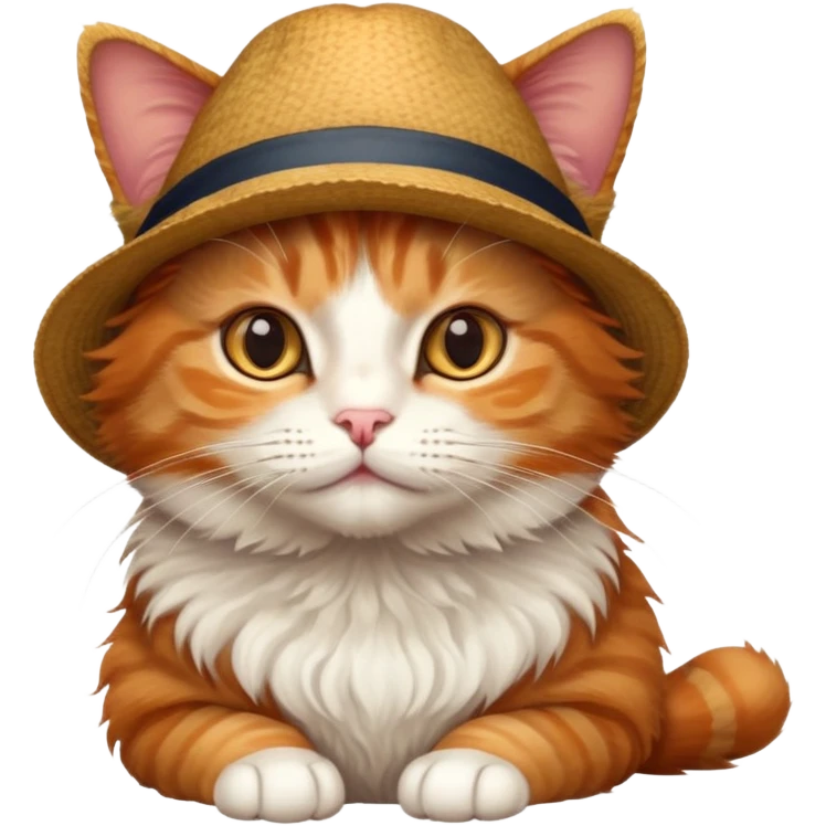 Kot w kapeluszu emoji