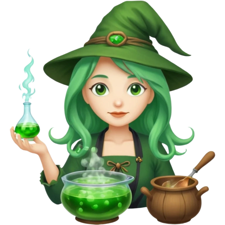 green witch cooking potion emoji