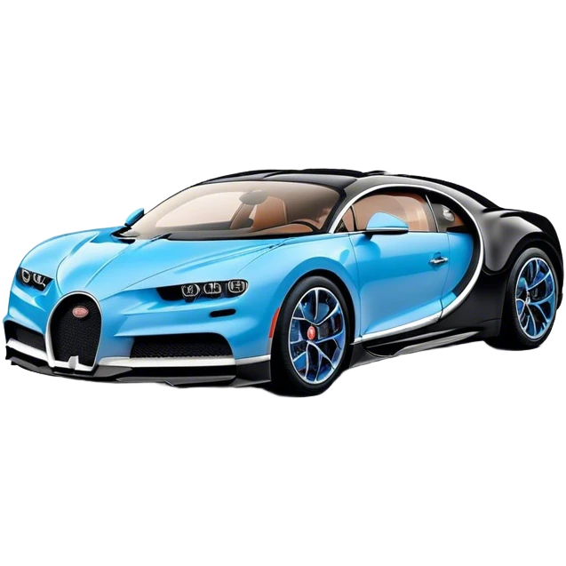 Bugatti Chiron - Bugatti (Model Year: 2022) (Iconic colour: Blue and black) emoji