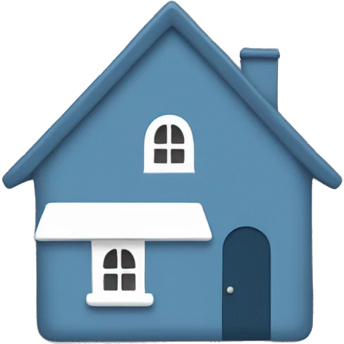A slate blue #6A5ACD single heart with the words "One Click Home" in a warm and friendly way.  emoji