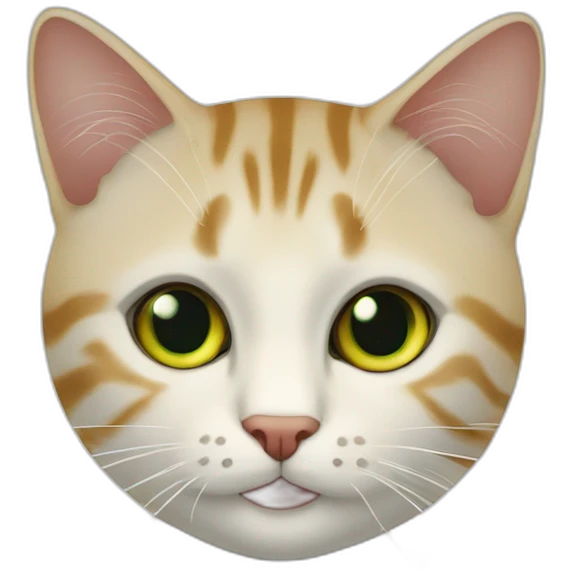 Зелёные глаза и котик emoji