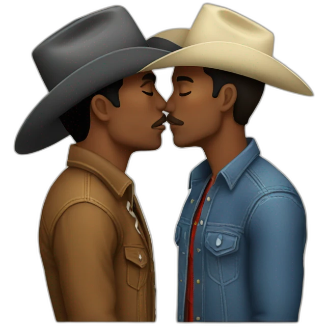 10 cowboys kissing emoji