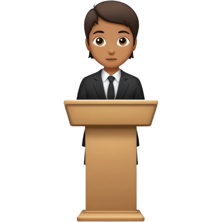 person silhouette speaking from a podium emoji