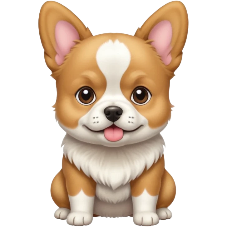 Can you do a mix of a Maltese, Pomerian, French Bulldog and Corgi emoji