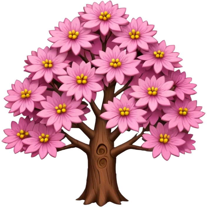 Un arbre rose  emoji