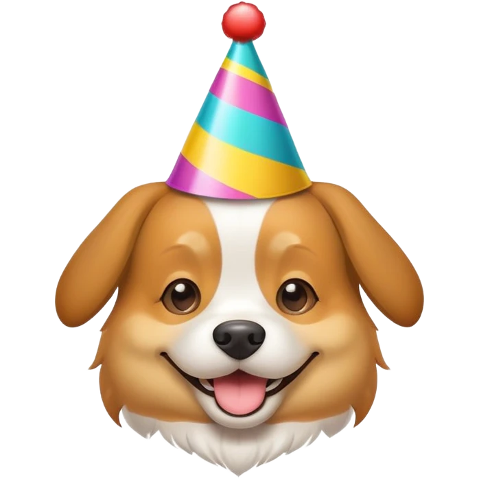 Dog wearing a party hat  emoji