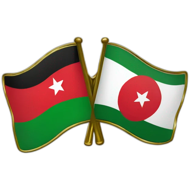 Drapeau Tunisie et Palestine emoji