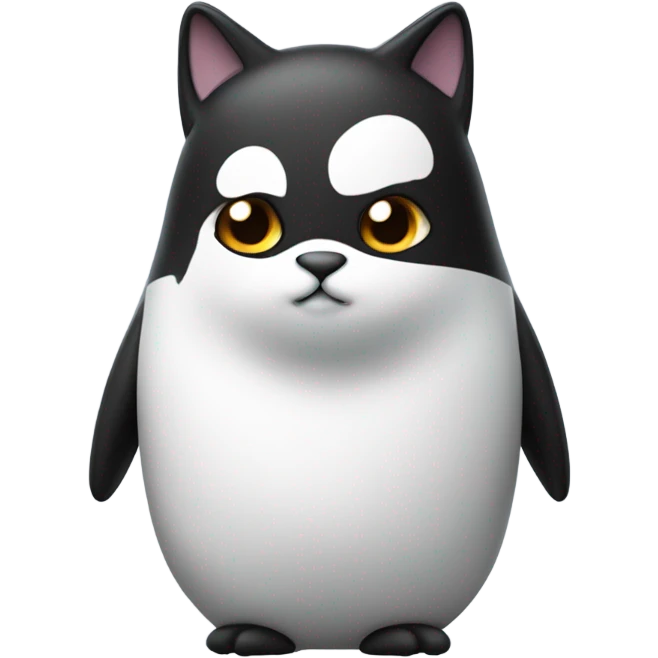 cat mix with penguin  emoji