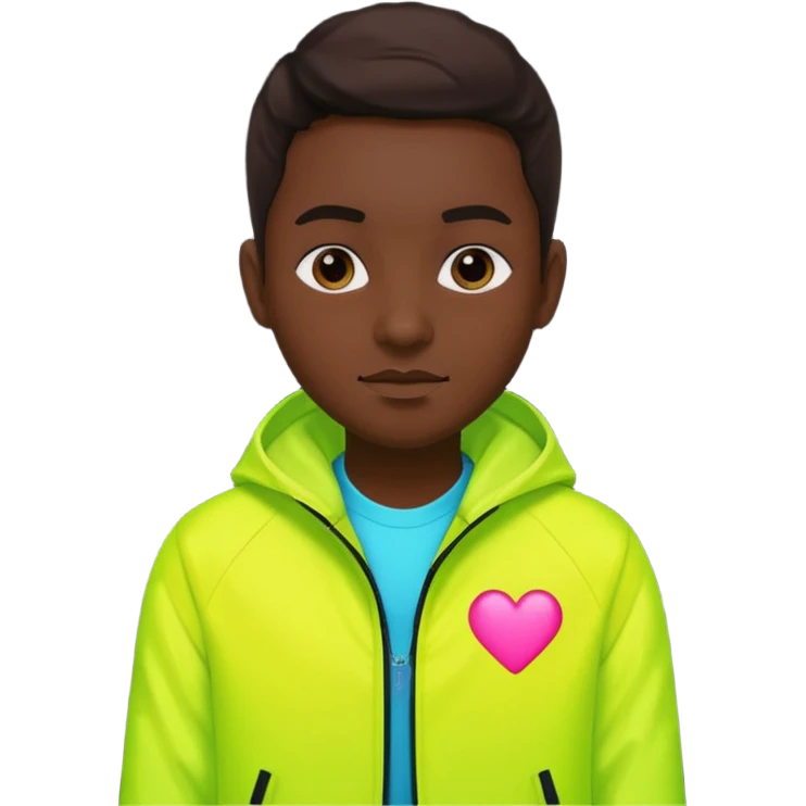 Russian underground fashion neon color jacket emoji