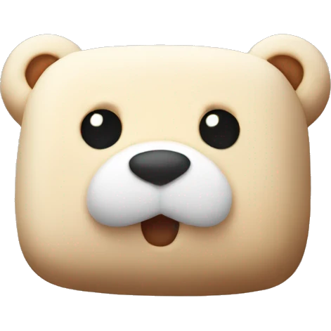 Bear-shaped marshmallows emoji