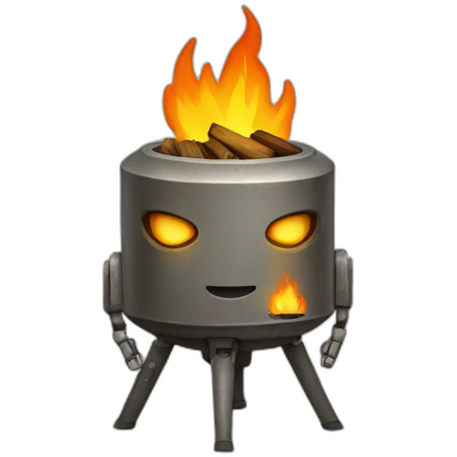 campfire robot emoji