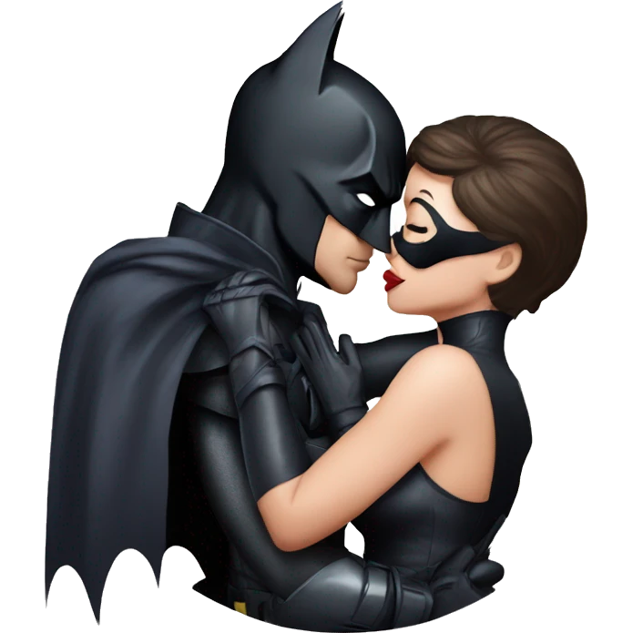 batman kissing catwoman emoji
