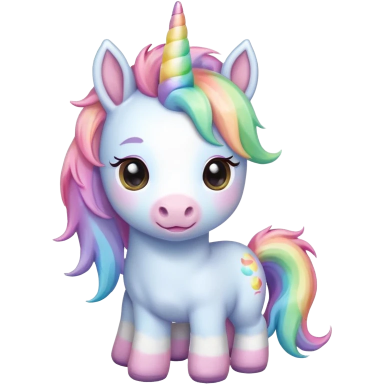 baby unicorn, chibi full body emoji