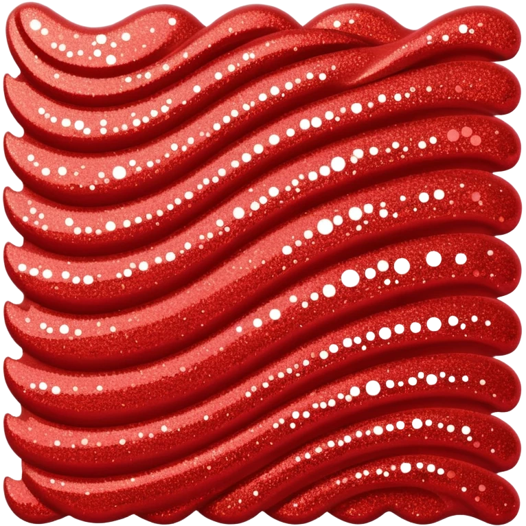 red glitter wave emoji