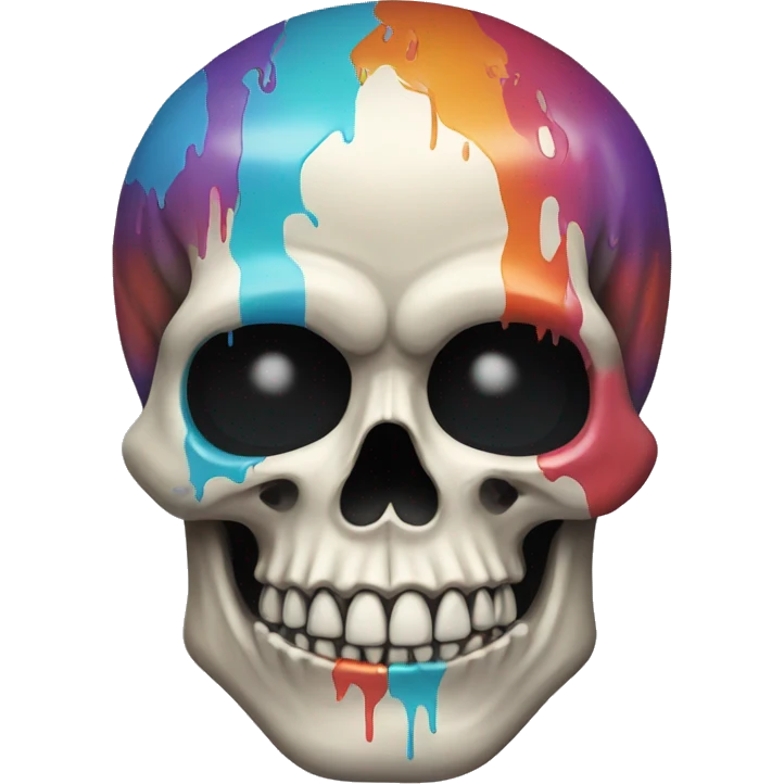 multi-colored skull emoji