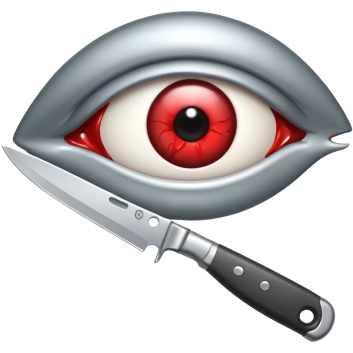 Knife in eye emoji