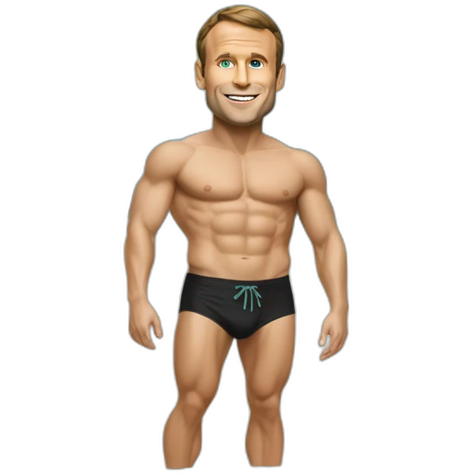 Macron en bikini emoji