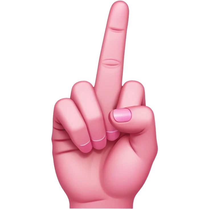 pink middle finger emoji