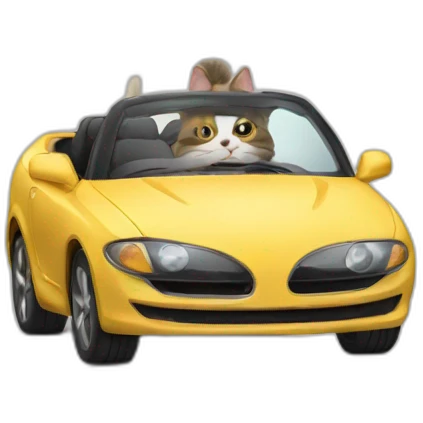 cat driving car emoji