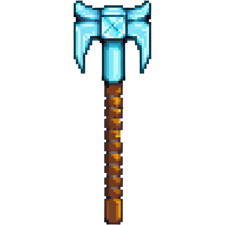 Minecraft diamond pickaxe tool emoji