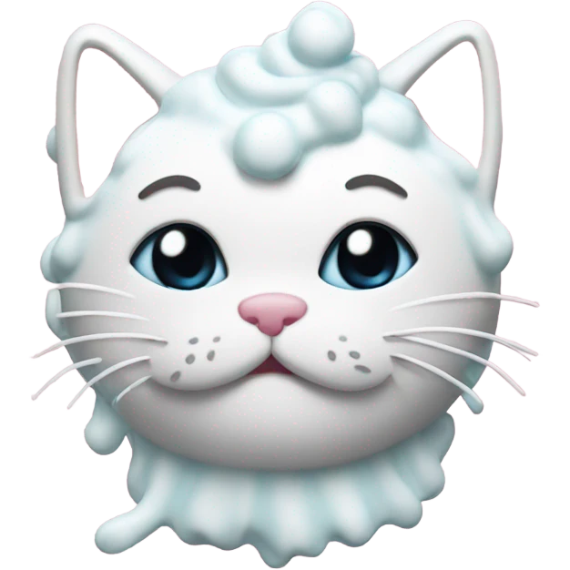 Kitty covered in frosting  emoji