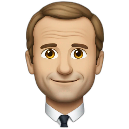 Macron avec un doigt d’honneur emoji