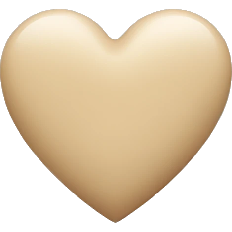beige heart emoji